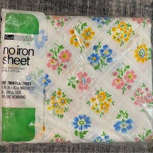 Vintage Grants Floral Twin Flat Sheet
